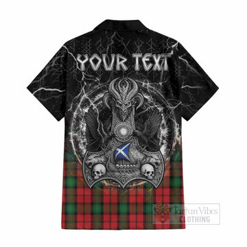 Kerr Tartan Crest Cotton Hawaiian Shirt Celtic Odin's Raven Legacy