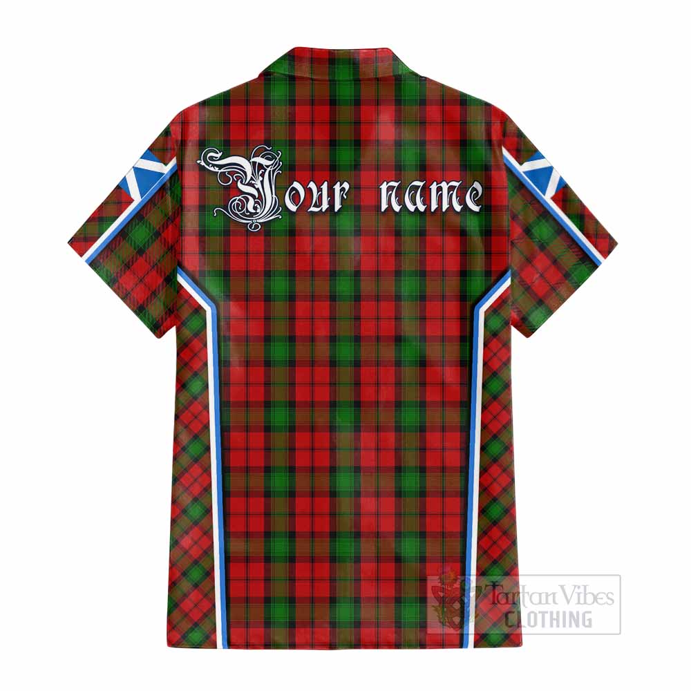 Kerr Tartan Crest Cotton Hawaiian Shirt Scotland Coat of Arm Flag Style - Tartan Vibes Clothing