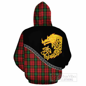 Kerr Tartan Crest Cotton Hoodie Legendary Dragon Knot Half Style