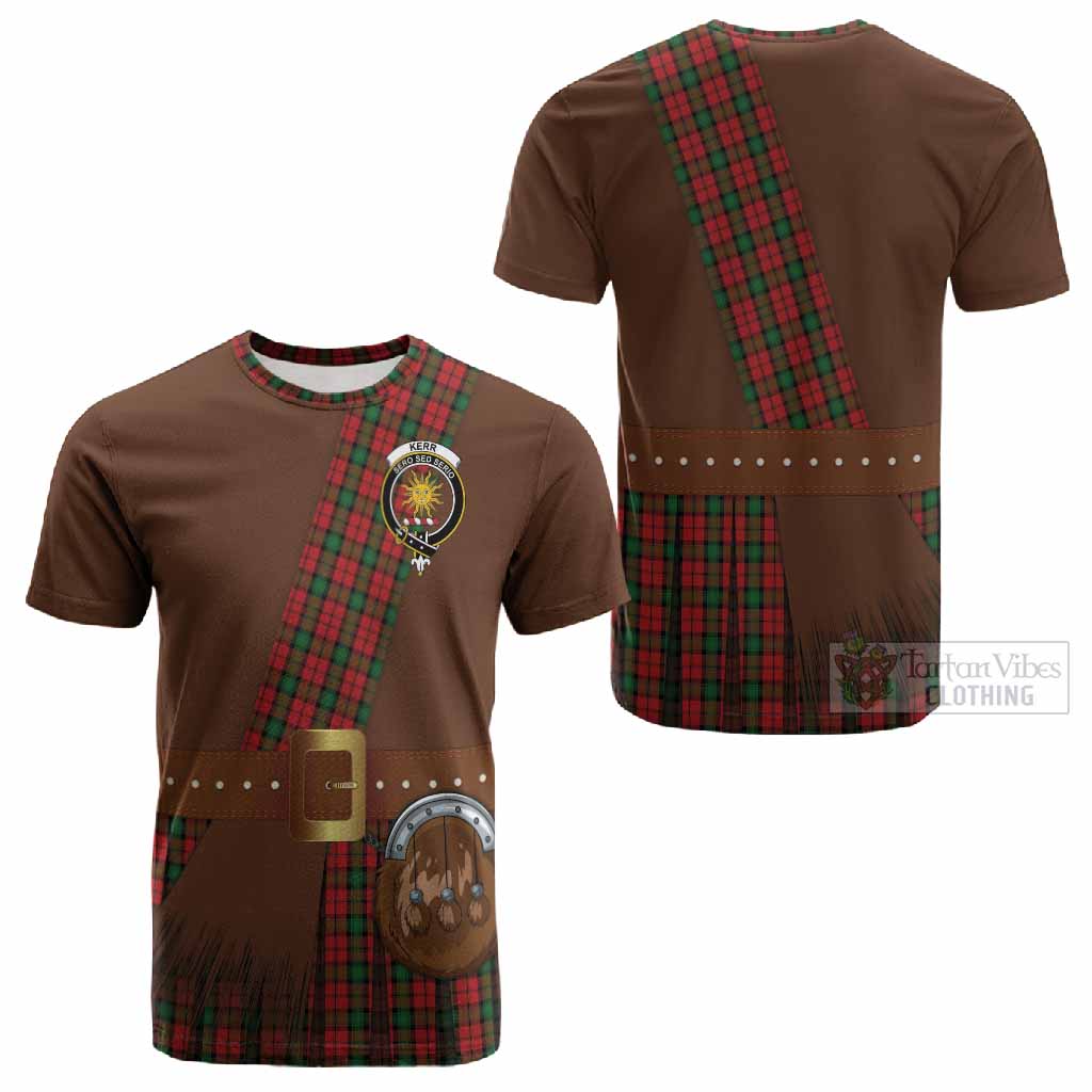 Kerr Tartan Crest Cotton T-shirt Kilt Costume Style