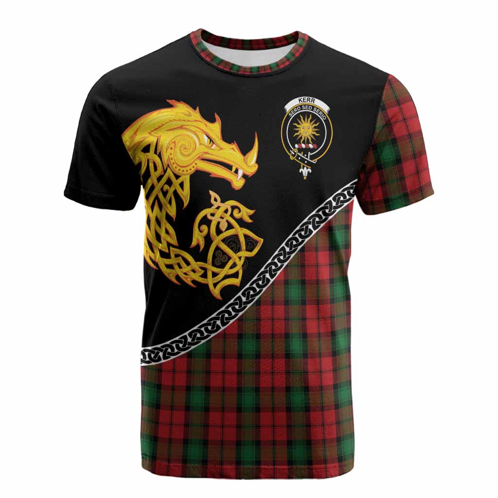 Kerr Tartan Crest Cotton T-shirt Legendary Dragon Knot Half Style