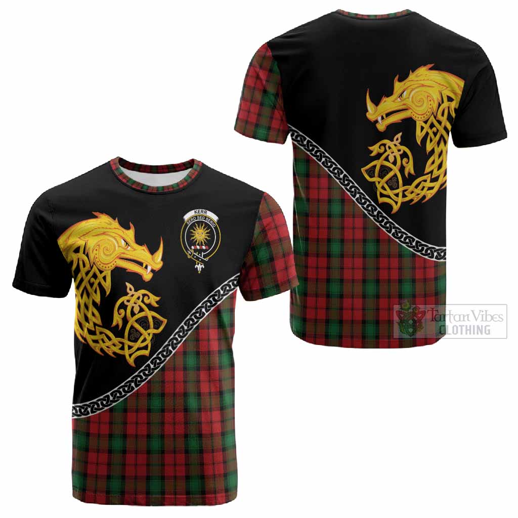 Kerr Tartan Crest Cotton T-shirt Legendary Dragon Knot Half Style
