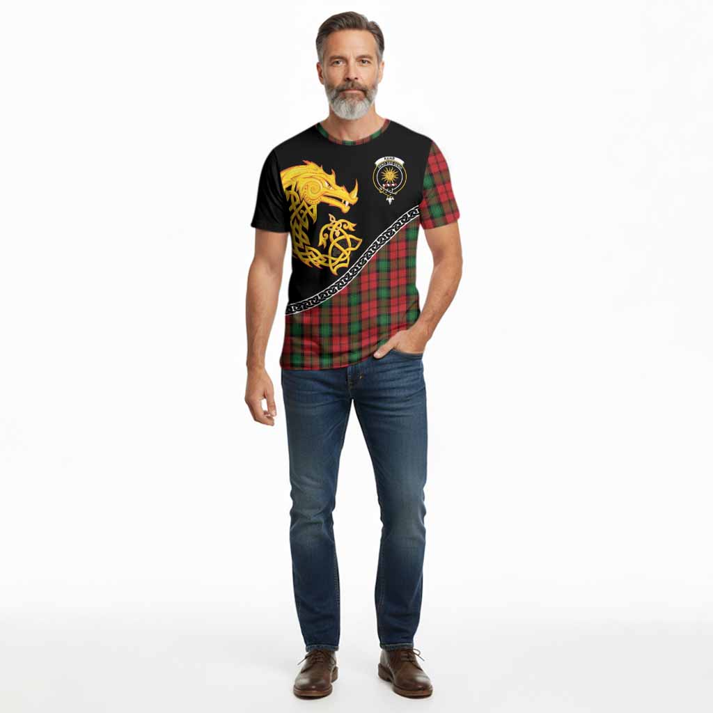 Kerr Tartan Crest Cotton T-shirt Legendary Dragon Knot Half Style