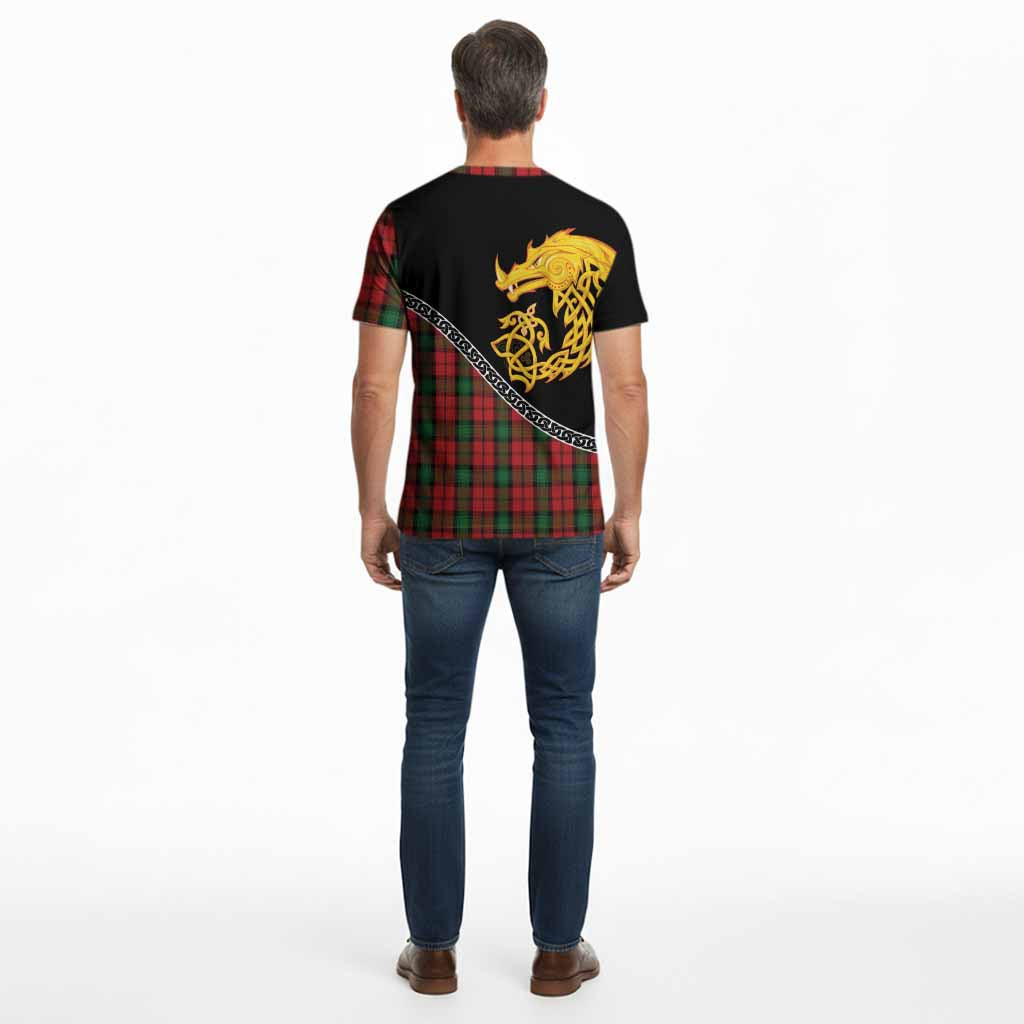 Kerr Tartan Crest Cotton T-shirt Legendary Dragon Knot Half Style
