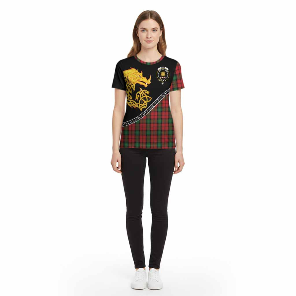 Kerr Tartan Crest Cotton T-shirt Legendary Dragon Knot Half Style