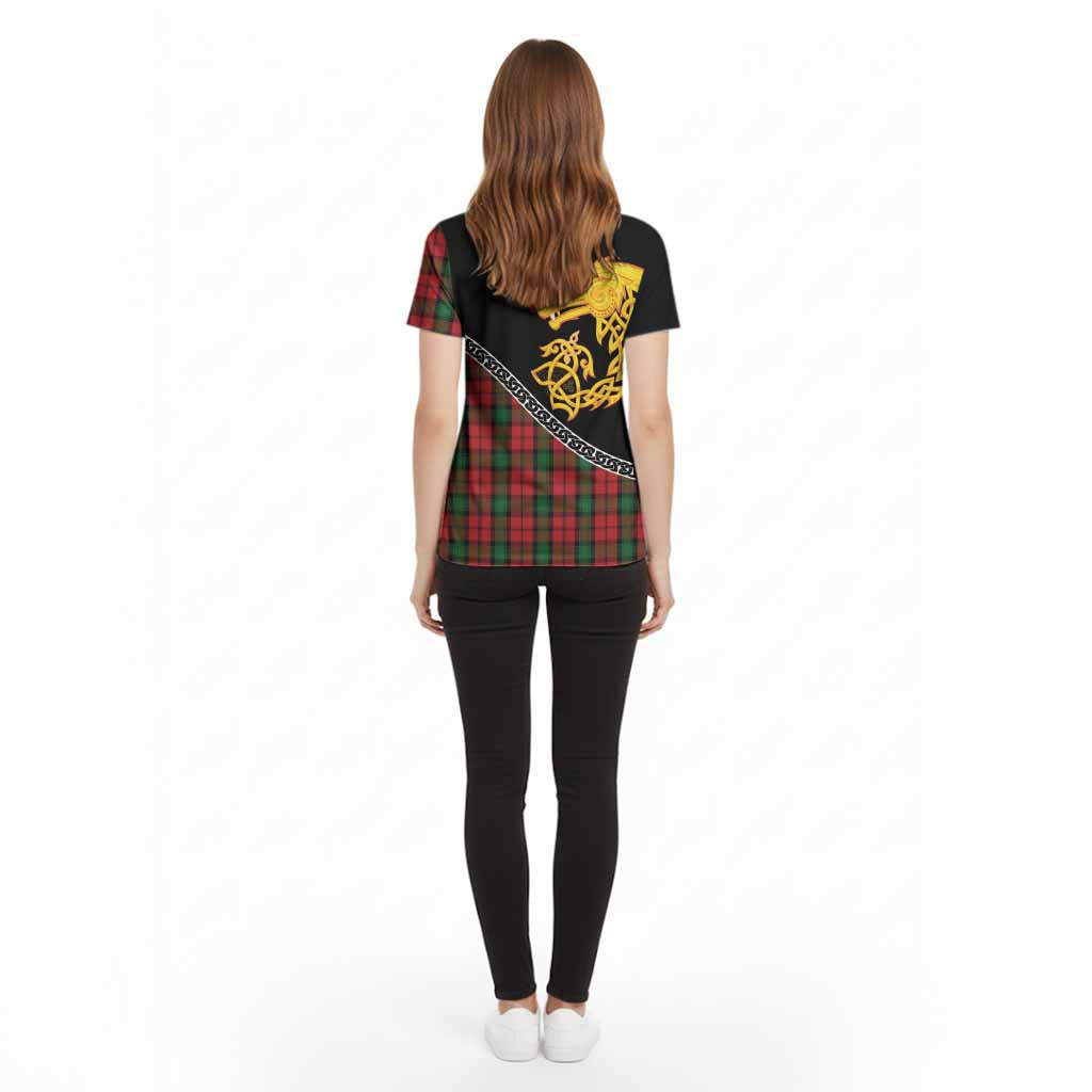 Kerr Tartan Crest Cotton T-shirt Legendary Dragon Knot Half Style