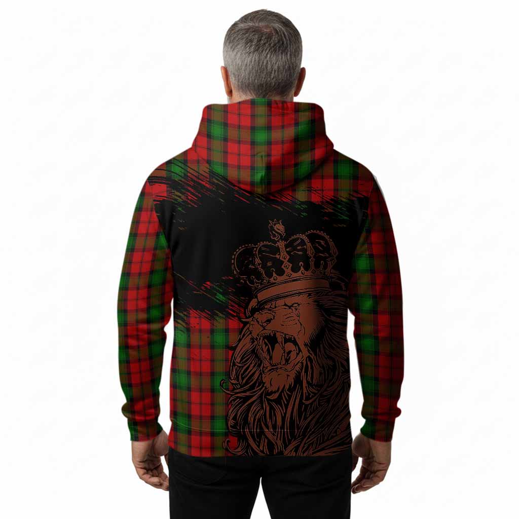 Kerr Tartan Crest Hoodie Crowned Lion Heritage Style