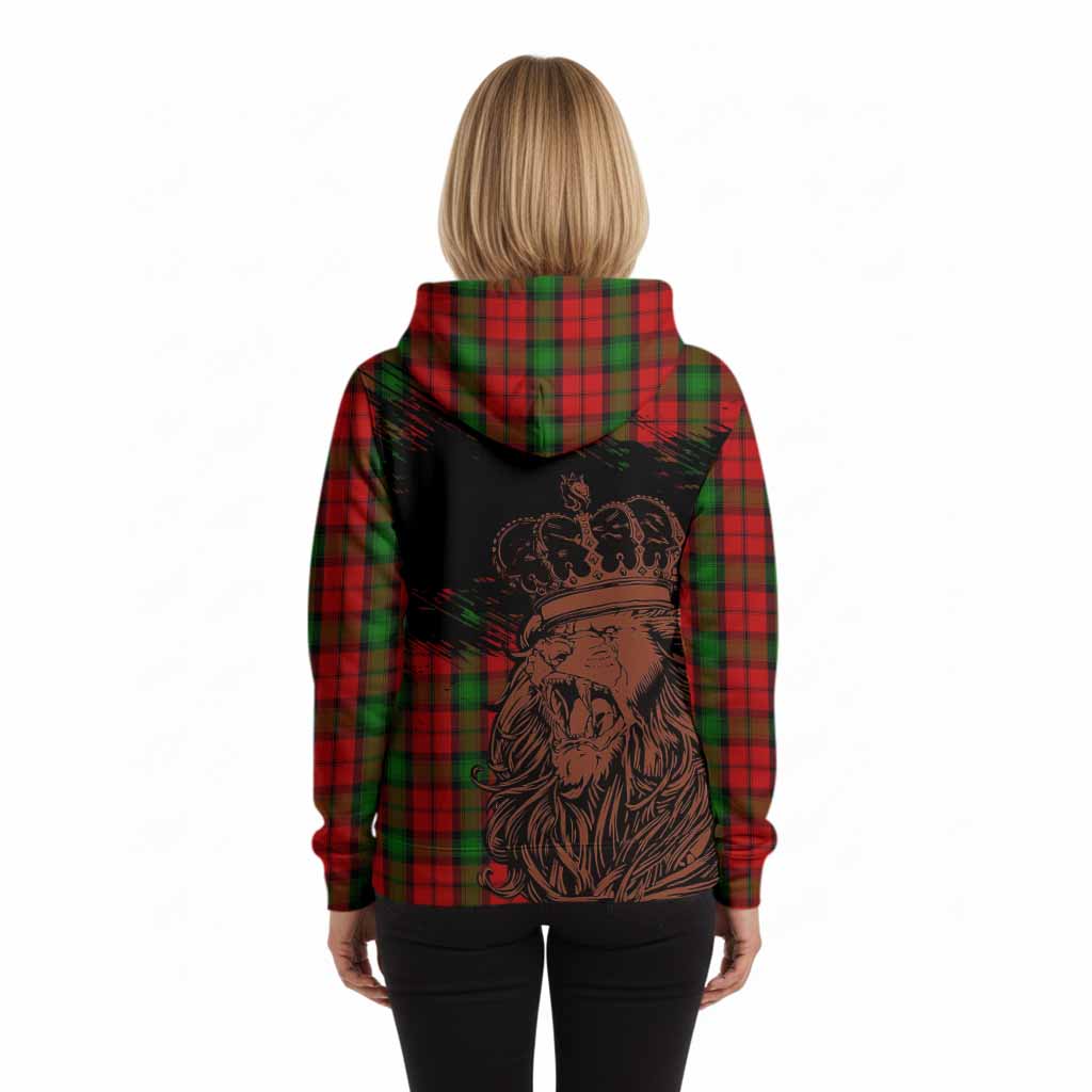 Kerr Tartan Crest Hoodie Crowned Lion Heritage Style