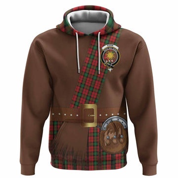 Kerr Tartan Crest Hoodie Kilt Costume Style