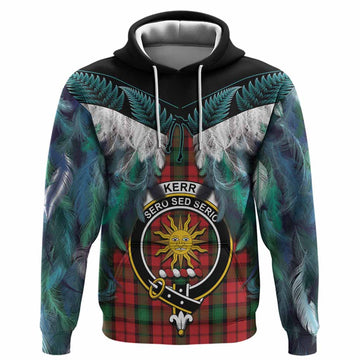 Kerr Tartan Crest Hoodie New Zealand Maori Korowai Cloak