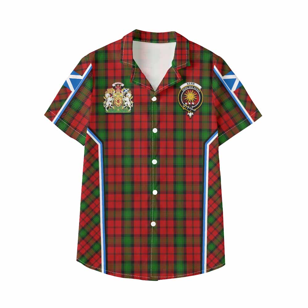 Kerr Tartan Crest Kid Hawaiian Shirt Scotland Coat of Arm Flag Style - Tartan Vibes Clothing