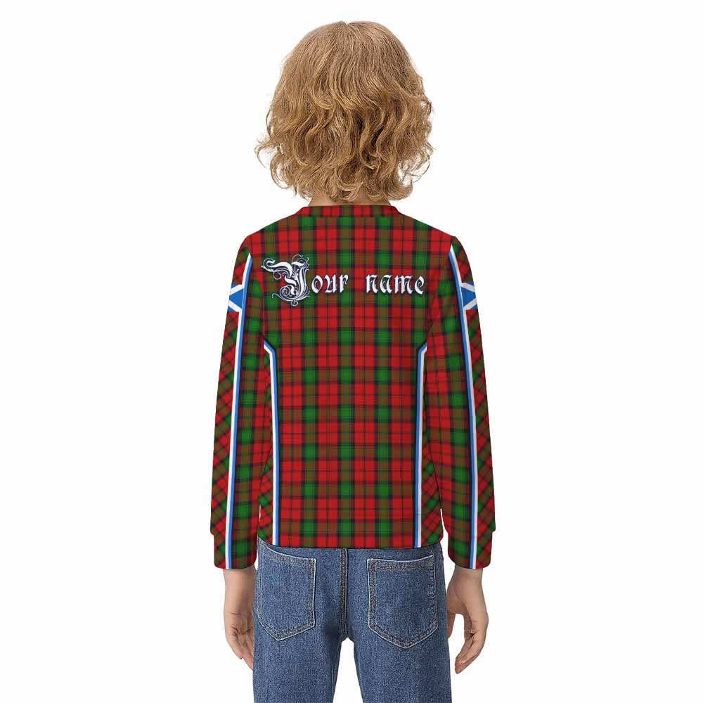 Kerr Tartan Crest Kid Knitted Sweatshirt Scotland Coat of Arm Flag Style - Tartan Vibes Clothing