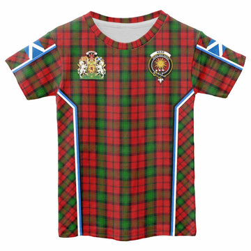 Kerr Tartan Crest Kid T-shirt Scotland Coat of Arm Flag Style