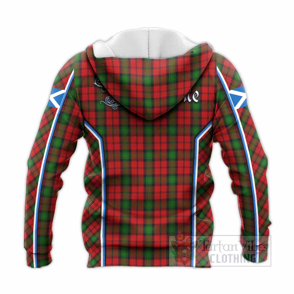 Kerr Tartan Crest Knitted Hoodie Scotland Coat of Arm Flag Style - Tartan Vibes Clothing