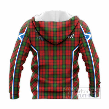 Kerr Tartan Crest Knitted Hoodie Scotland Coat of Arm Flag Style - Tartan Vibes Clothing