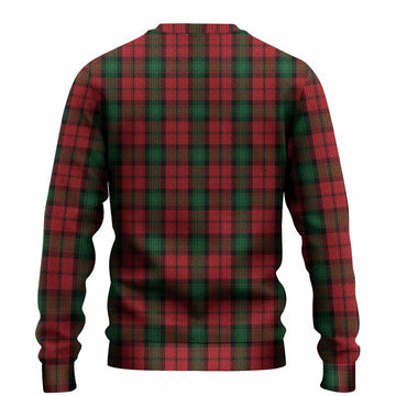 Kerr Tartan Crest Knitted Sweater Ferocious Lion Style