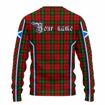 Kerr Tartan Crest Knitted Sweater Scotland Coat of Arm Flag Style