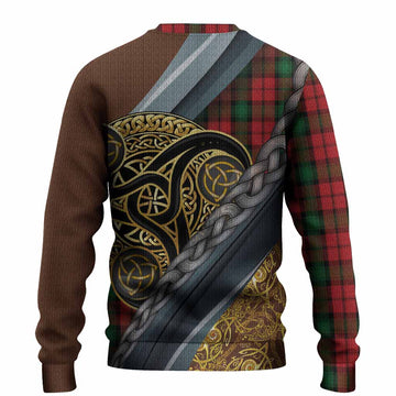 Kerr Tartan Crest Knitted Sweater Scottish Triskele Celtic