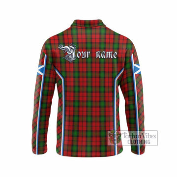 Kerr Tartan Crest Long Sleeve Polo Shirt Scotland Coat of Arm Flag Style