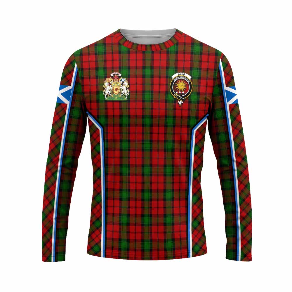Kerr Tartan Crest Long Sleeve T-Shirt Scotland Coat of Arm Flag Style - Tartan Vibes Clothing
