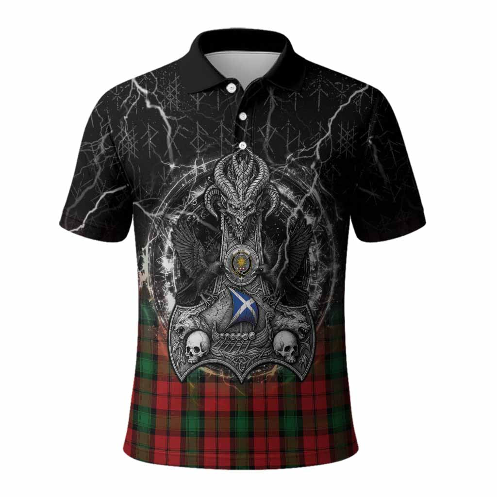 Kerr Tartan Crest Polo Shirt Celtic Odin's Raven Legacy