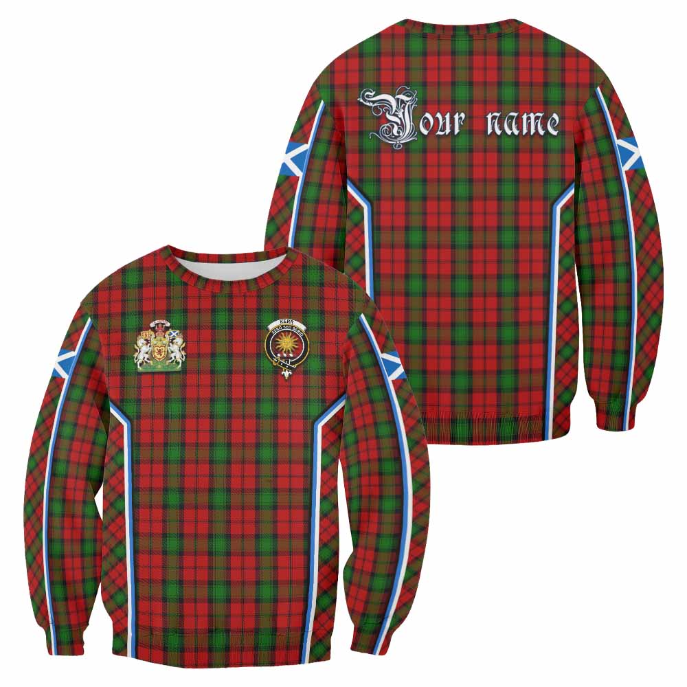 Kerr Tartan Crest Sweatshirt Scotland Coat of Arm Flag Style - Tartan Vibes Clothing