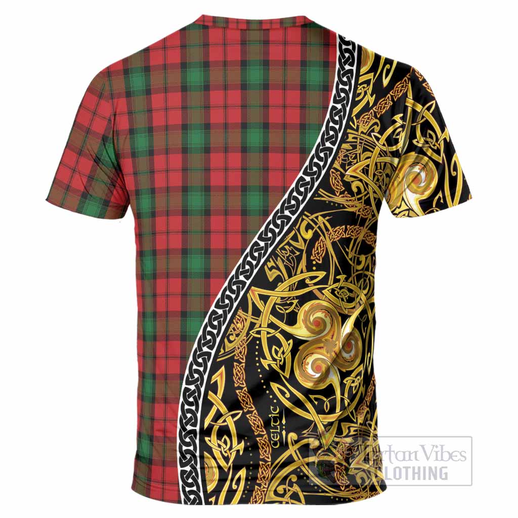 Kerr Tartan Crest T-Shirt Celtic Knot and Triple Trickle Spiral Symbols