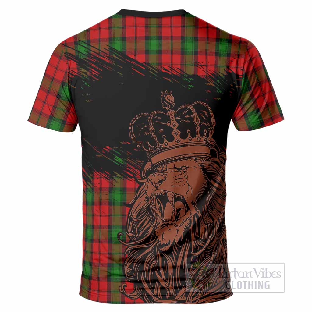 Kerr Tartan Crest T-Shirt Crowned Lion Heritage Style