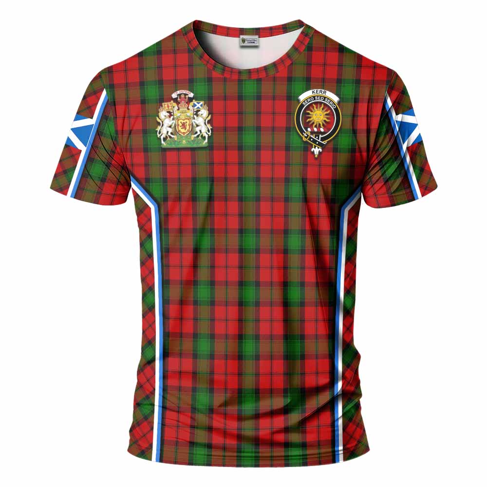 Kerr Tartan Crest T-shirt Scotland Coat of Arm Flag Style - Tartan Vibes Clothing