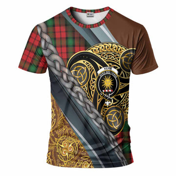 Kerr Tartan Crest T-Shirt Scottish Triskele Celtic