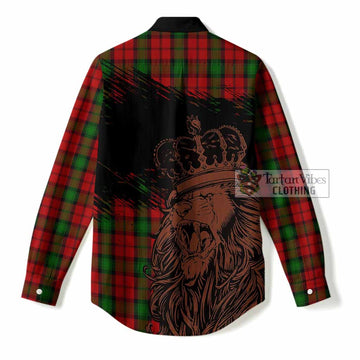Kerr Tartan Crest Women Casual Shirt Crowned Lion Heritage Style
