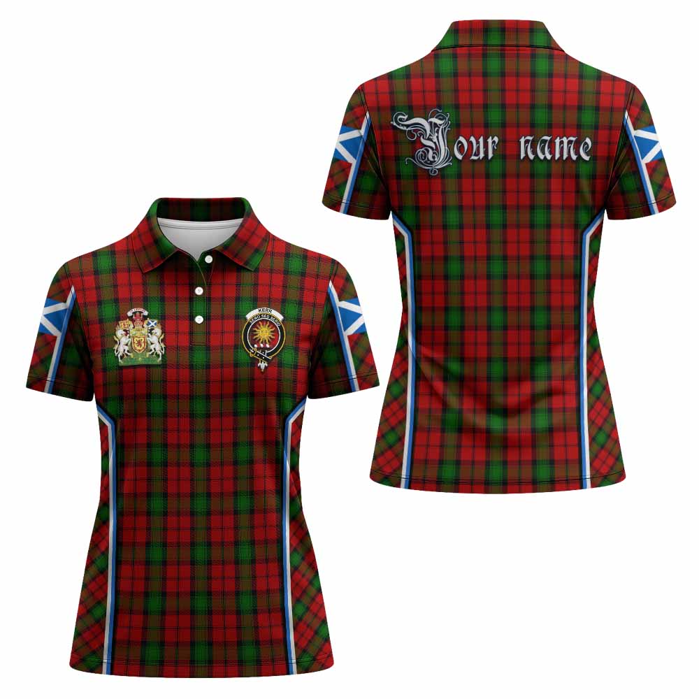 Kerr Tartan Crest Women's Polo Shirt Scotland Coat of Arm Flag Style - Tartan Vibes Clothing
