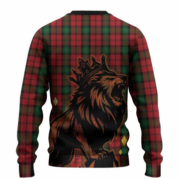 Kerr Tartan Family Crest Knitted Sweater Crowned Lion Roaring