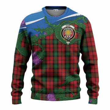 Kerr Tartan Family Crest Knitted Sweater Thistle in Minimalism