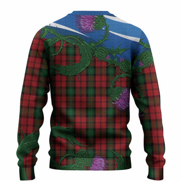 Kerr Tartan Family Crest Knitted Sweater Thistle in Minimalism