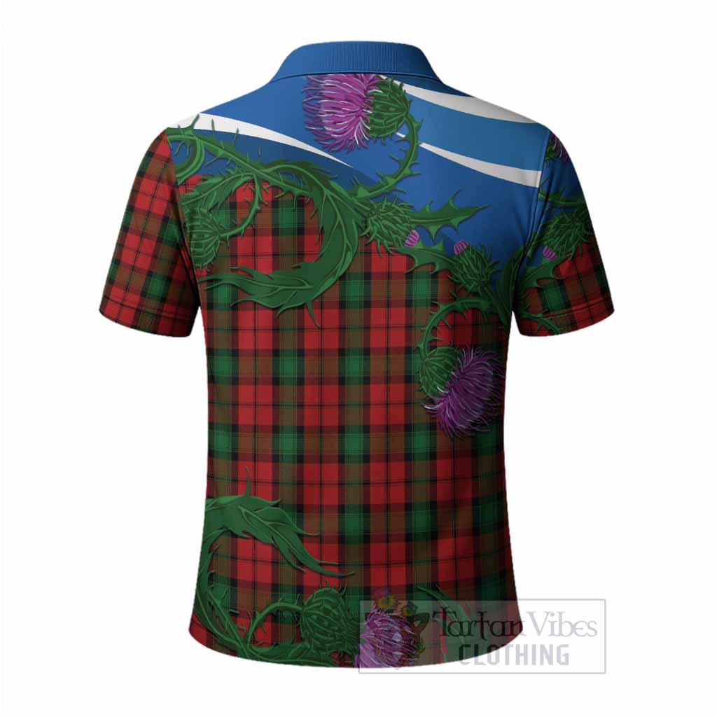 Kerr Tartan Family Crest Polo Shirt Thistle in Minimalism