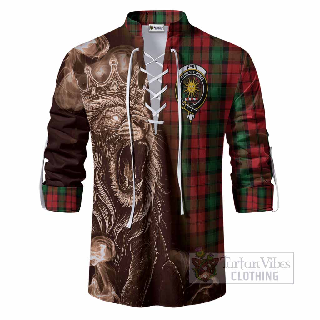 Kerr Tartan Ghillie Shirt Roaring Lion Heritage