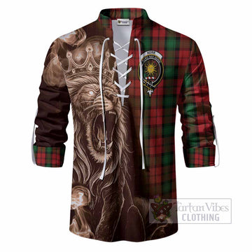 Kerr Tartan Ghillie Shirt Roaring Lion Heritage