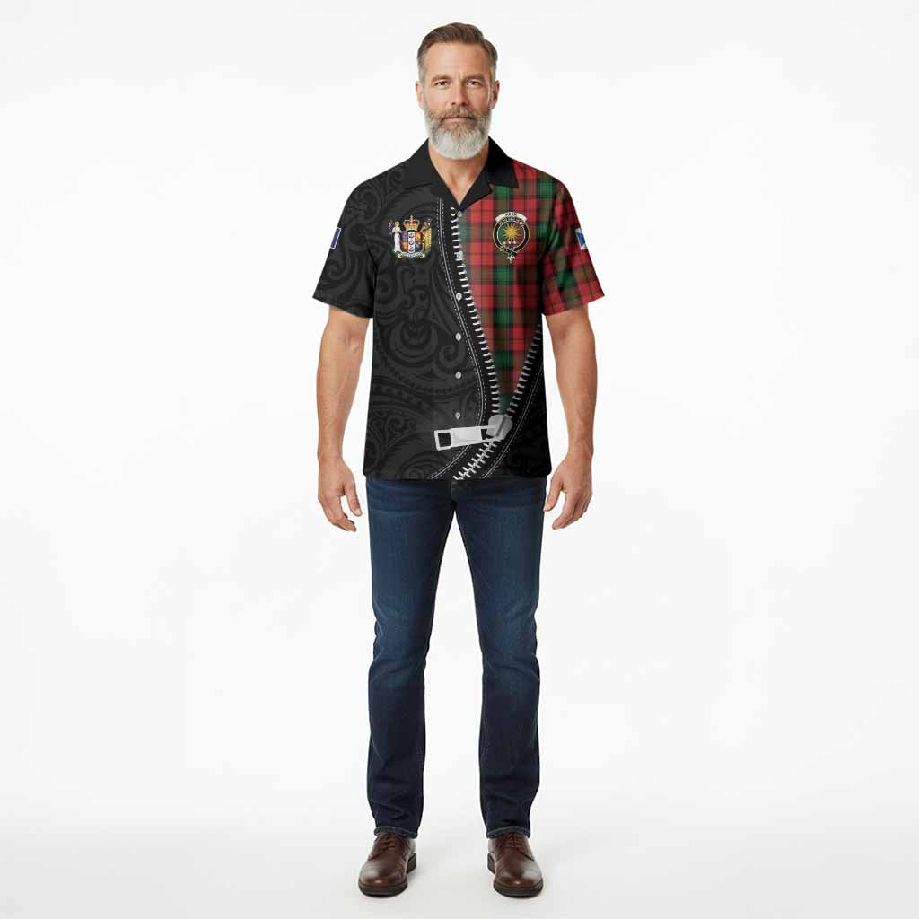 Kerr Tartan Hawaiian Shirt New Zealand Pattern Unique Zipper Stylized