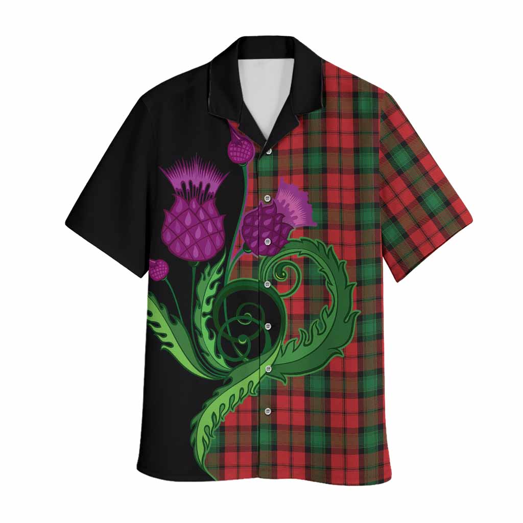 Kerr Tartan Hawaiian Shirt Traditional Scottish Thistle