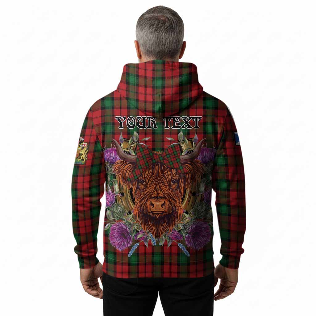 Kerr Tartan Hoodie Scottish Thistle Heilan Coo