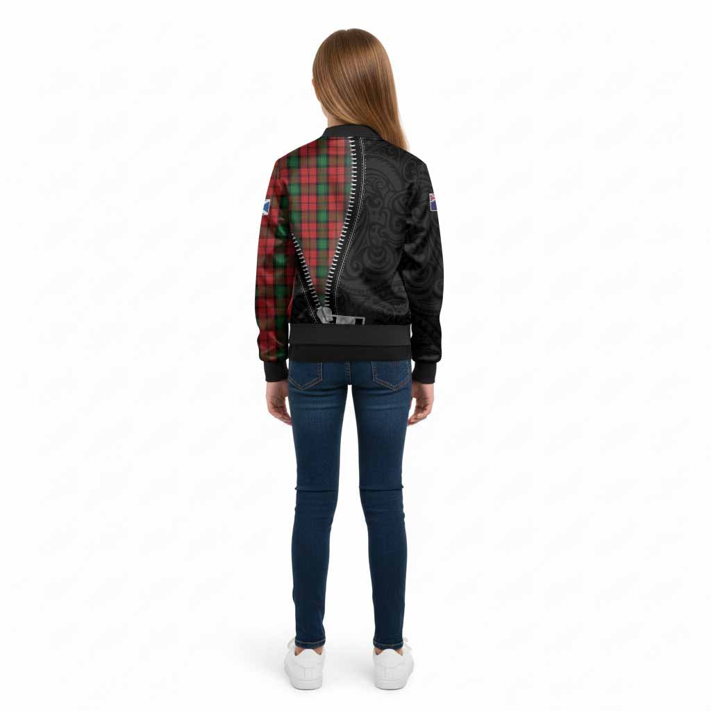 Kerr Tartan Kid Bomber Jacket New Zealand Pattern Unique Zipper Stylized