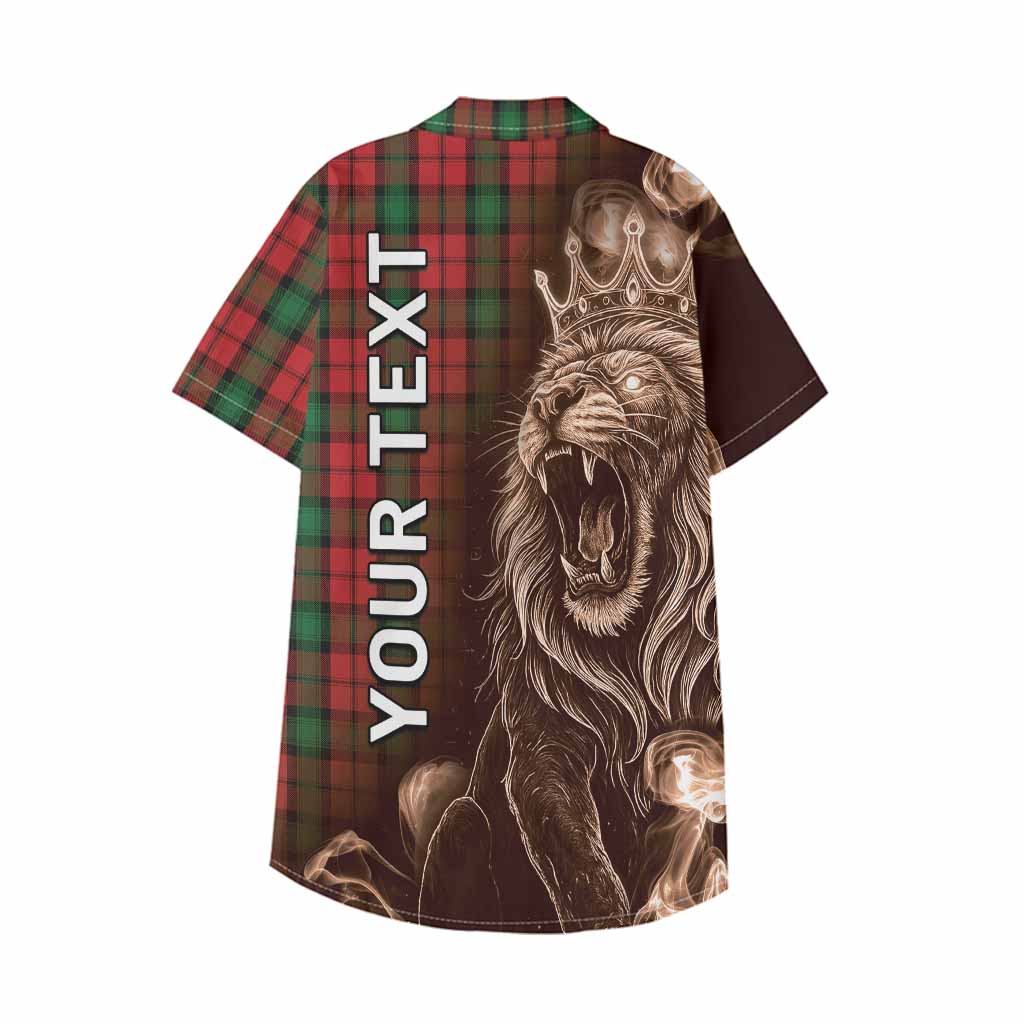 Kerr Tartan Kid Hawaiian Shirt Roaring Lion Heritage