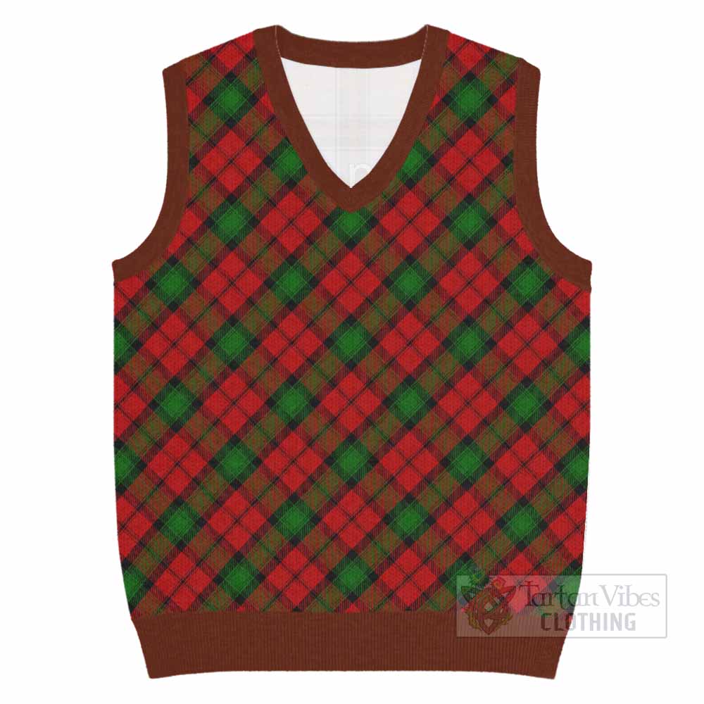 Kerr Tartan  Knitted V-Neck Vest Cross Style