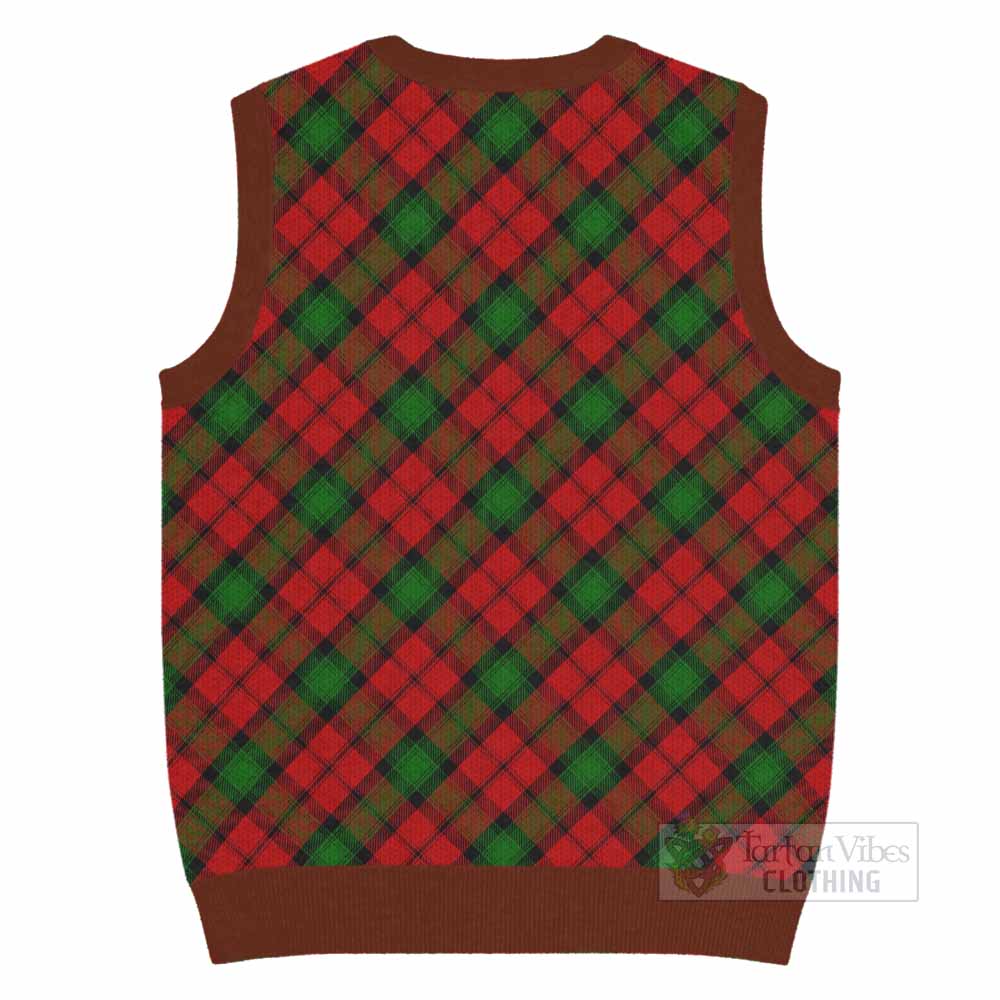 Kerr Tartan  Knitted V-Neck Vest Cross Style