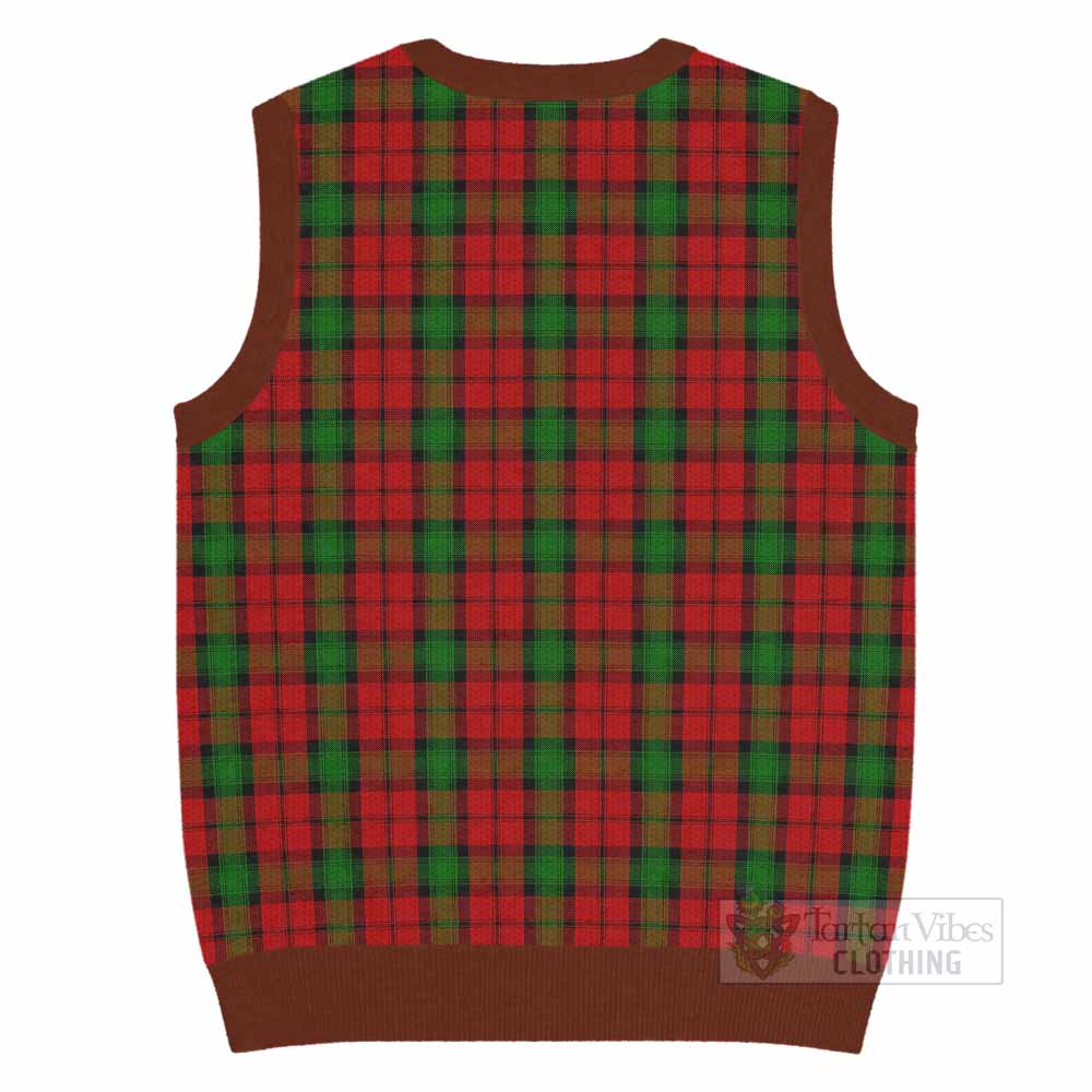 Kerr Tartan Knitted V-Neck Vest with Family Crest - Tartan Vibes Clothing