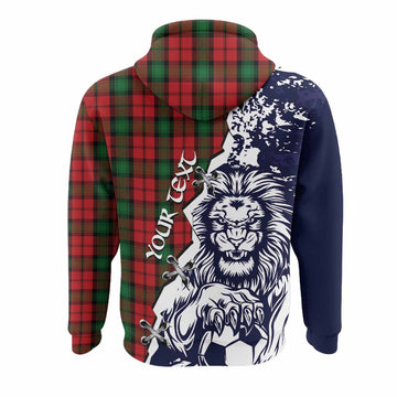 Kerr Tartan Scottish Hoodie Angry Lion With Soccer Ball Style