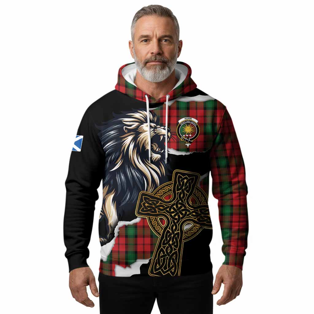 Kerr Tartan Scottish Hoodie Lion Celtic Heritage