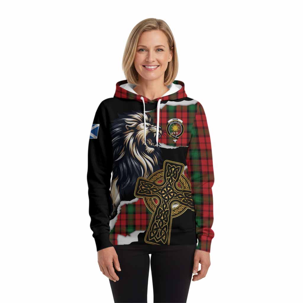 Kerr Tartan Scottish Hoodie Lion Celtic Heritage