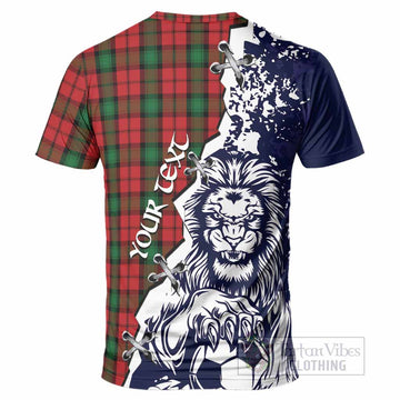 Kerr Tartan Scottish T-Shirt Angry Lion With Soccer Ball Style